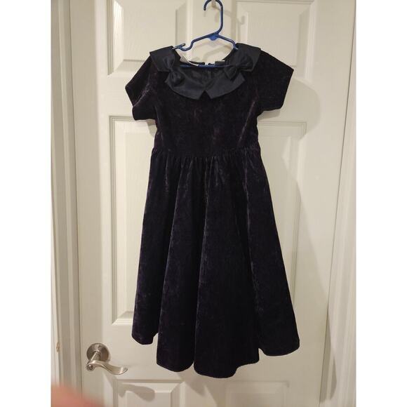 Jenni Jennifer Moore girls dress‎ purple crushed velvet size 6X - Picture 4 of 9